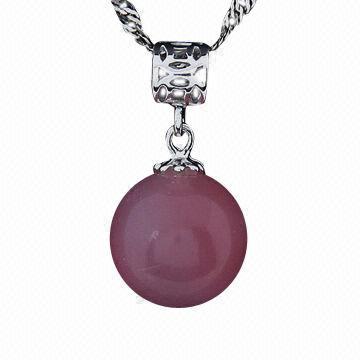 Silver necklace with swarovski crystal, available in various colors
