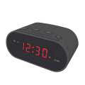 Hot Sale ABS Digital Jam Meja Hitam Kecil LED Jam Digital Bluetooth Speaker dengan Jam dan Radio