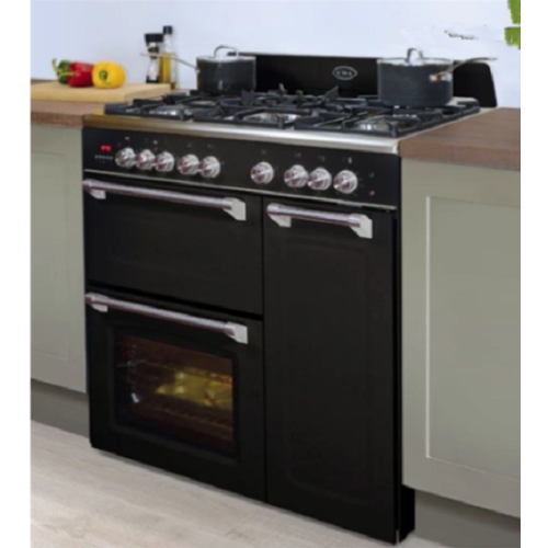 Black Triple Cavity Dual Fuel Range Cooker