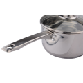 Induction stainless cooking pot and pan with handle