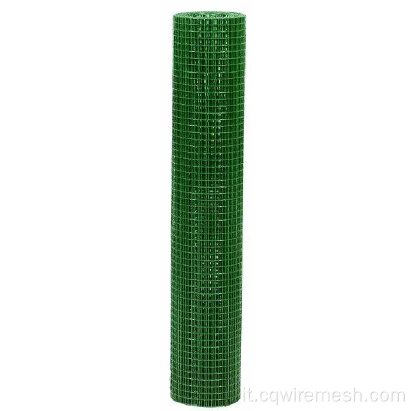 Mesh 25x25mm verde in vinile a filo rivestito