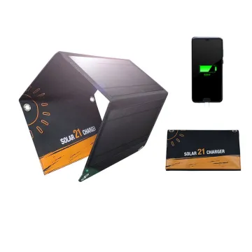 Outdoor Flexible Solar Charger: 21W Portable Solar Panel for Camping and On-the-Go Solar Energy Solutions