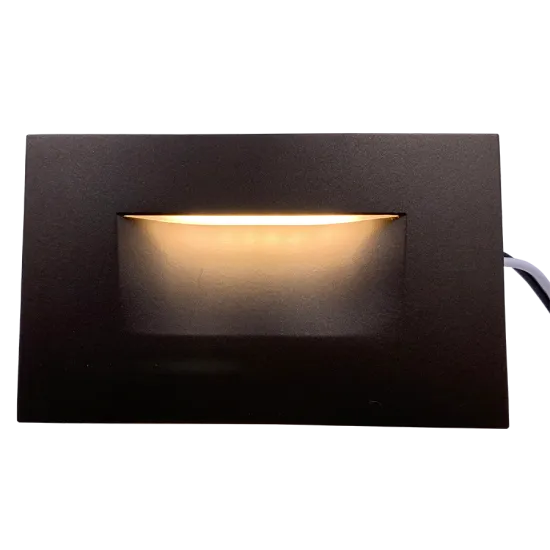 3W Surface Mount Low Voltage AC/DC 12V-24V LED Step Light with ETL Certification for Stairs - Horizontal Design