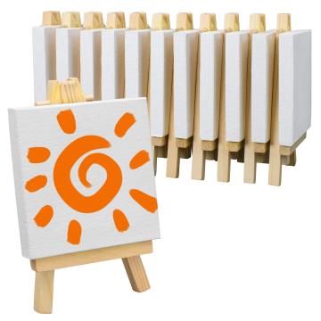 Custom Mini Kids Gift: Non-Toxic Wooden Canvas Painting Kit