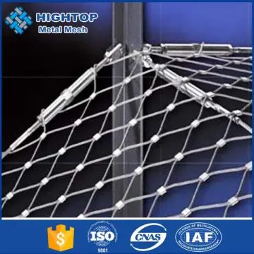 Anping factory stainless steel rope aviary mesh / zoo mesh