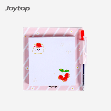 Wholesale Joytop 4402 Cute Cherry Paper Memo Pads with Pen Slot