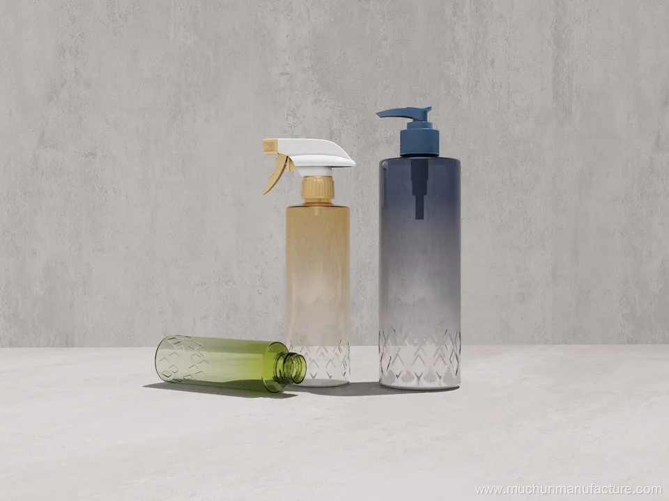 Custom Plastic Packaging Hand Wash Liquid Shampoo Bottles