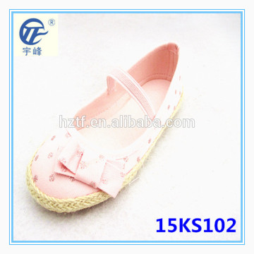 The lastest lovely pinky baby jute rope ballerina shoes