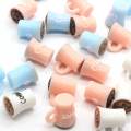 Charms 3D Kaffeetasse Harz Cabochons Mini Tiny White Pink Blue 15 * 21mm Bestseller Chunky Perlen für Basteldekoration