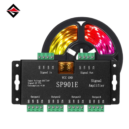 SP901E SPI Signal Amplifier Controller for LED Strips - Supports WS2812, WS2811, APA102, SK6812 (RGB/RBGW)