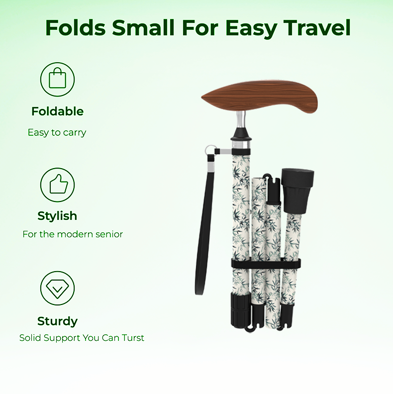 Adjustable Carbon Fiber Walking Cane for Disabled Users - View 5