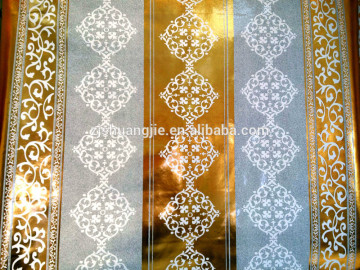 Shuangjie Plastic Coated Tablecloth with Flower