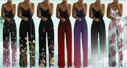 Summer Women Clothing Loose Pants Floral Print Jumpsuits