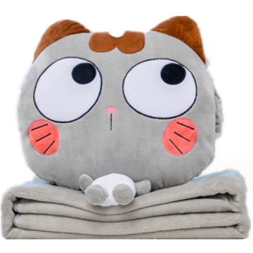 Multi-functional Cartoon Animal Throw Pillow: Air Conditioning, Blanket, and Cover for Added Comfort