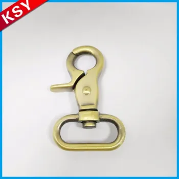 Popular Competitive Price Metal Hook/ Carabiner Hook/Snap Spring Hook With Big Square Ring For Purse