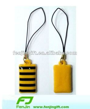 customized promotional mobile pendant pvc phone cleaner