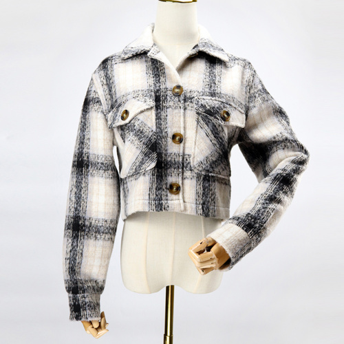 Brushed Twill Check Shirt Jacket