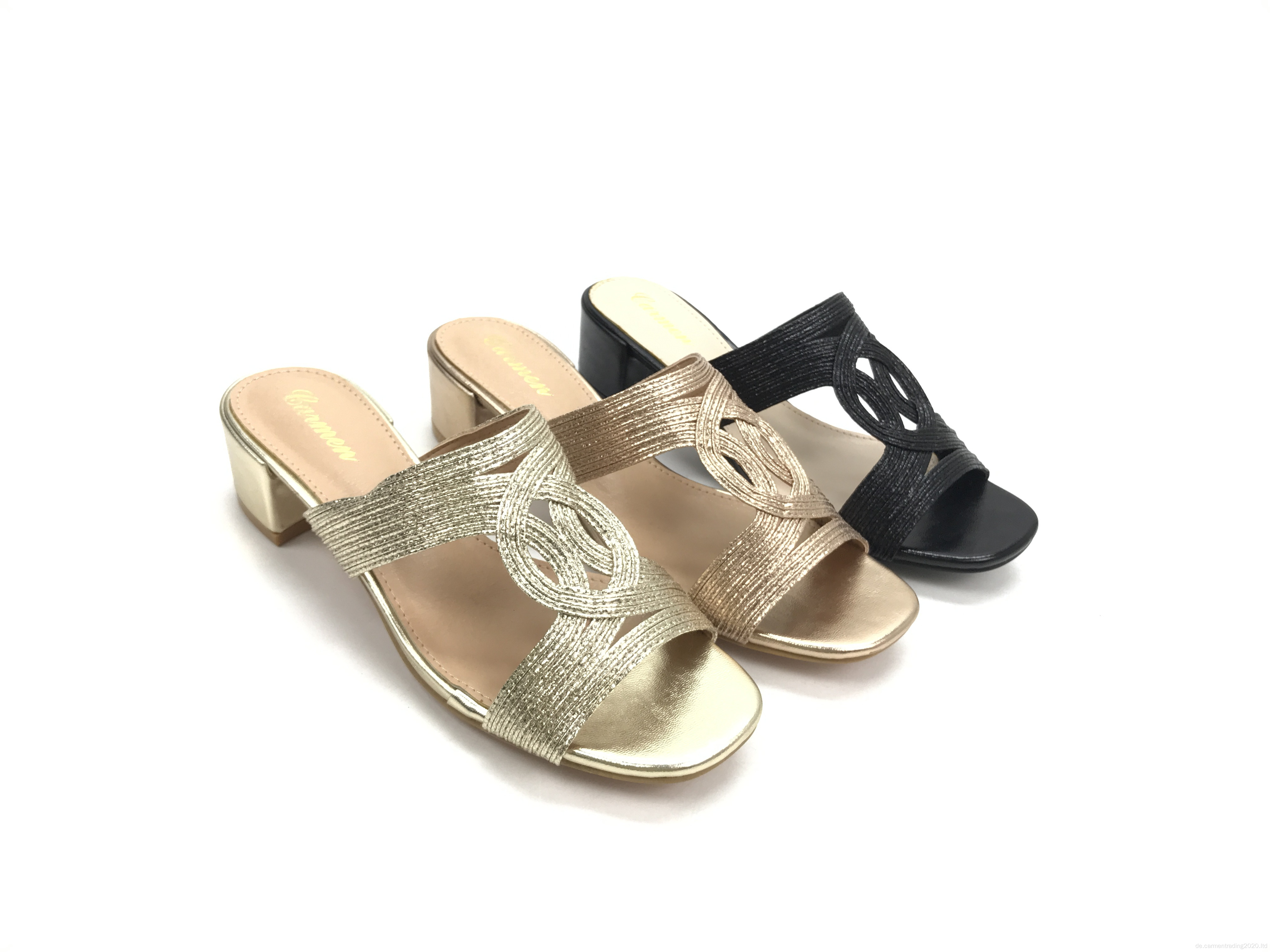 Modedame gewebte Streifen Sandalen