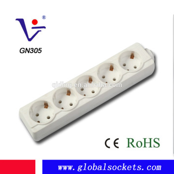 5ways Germany schuko Socket without master switch