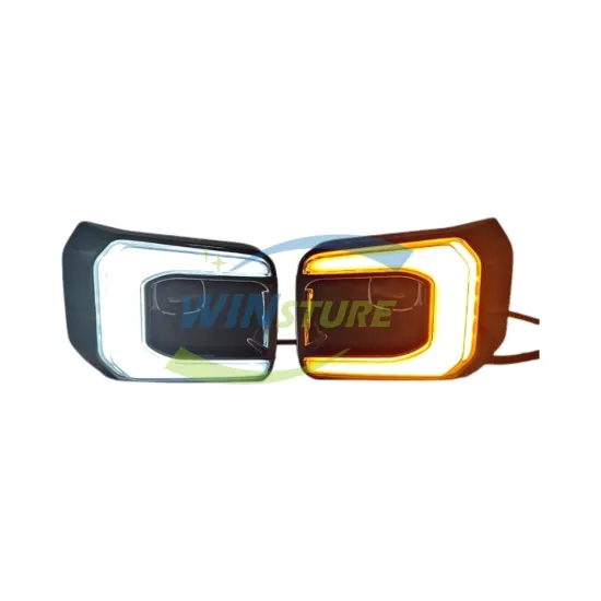 LED DRL Daytime Running Lights with Turn Signal Bumper Fog Light Driving Lamp #HIL-C007 for Toyota Hilux Revo Rocco (2020-2021)