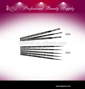 Nylon Hair Gel Nail Brush Wooden Nail Art Brush Set