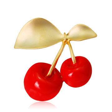 Customize the new jewelry han edition small pure and fresh cherry fruit brooch joker xionghua spot
