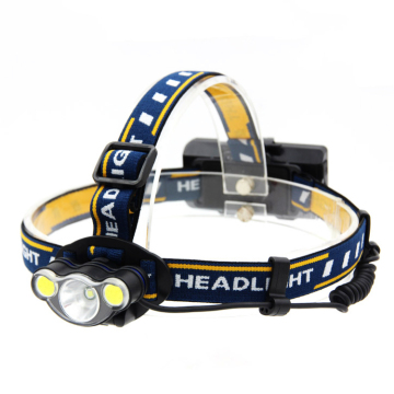 Wholesale Waterproof USB Rechargeable Aluminum Head Lamp with Multi Modes LED