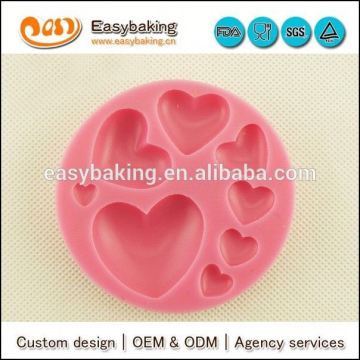 Wholesale custom 3D sweet heart soap & fondant silicone molds
