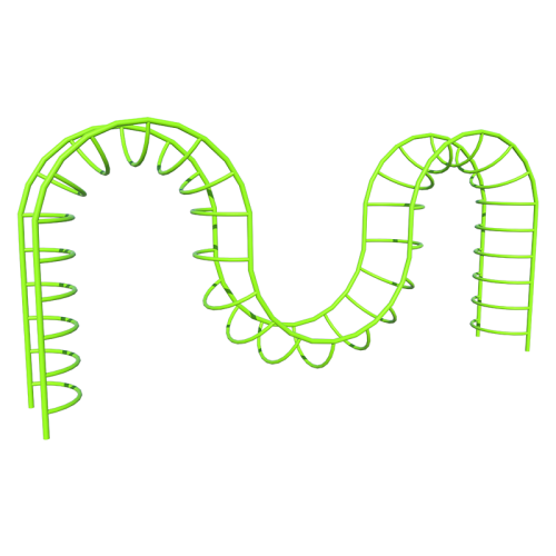 Изогнутая лестница на открытом воздухе. Фитнес -оборудование