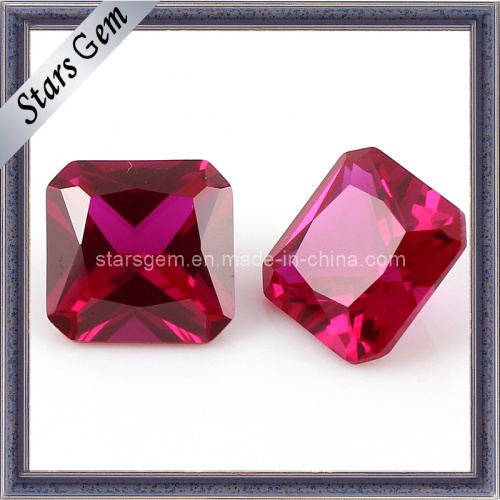 Square Shape Asscher Cut 5# Ruby Corundum