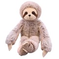 Large brown stuffed sloth children's sleep toy