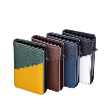 Minimalist Multi-Card Holder Wallet with Zipper and Buckle, Green