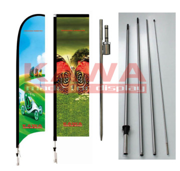 Beach Flag Banner Pole and Base Professional for Display