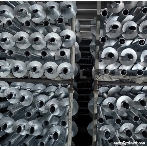 Tumpukan Heliks Poros Bulat Jangkar Sekrup Bumi Untuk Saluran Listrik