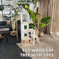 Cat Tree Tower Large Heavy Cats Eco-Friendly Modern Living Room Indoor Scratching Post Pine Condo Stable Base Premium Quality