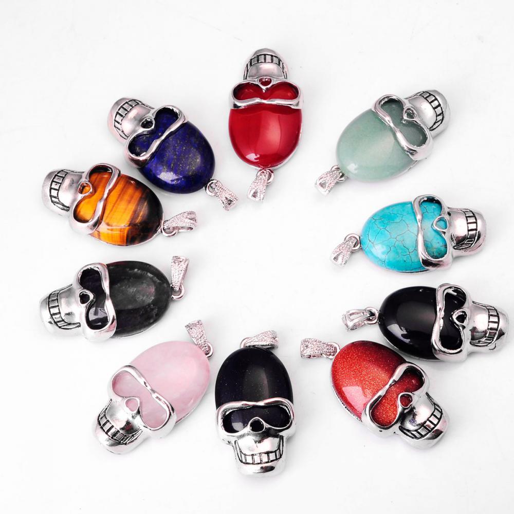 00SP0170 semi precious skull pendant