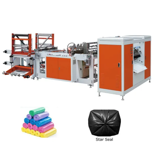 High-Quality Two-Line Star Bottom Plastic Garbage Bag Machine: Full Automatic Roll Production