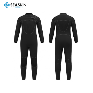 Muta da snorkeling per surf e zip sul petto in pelle Seaskin per ragazzi