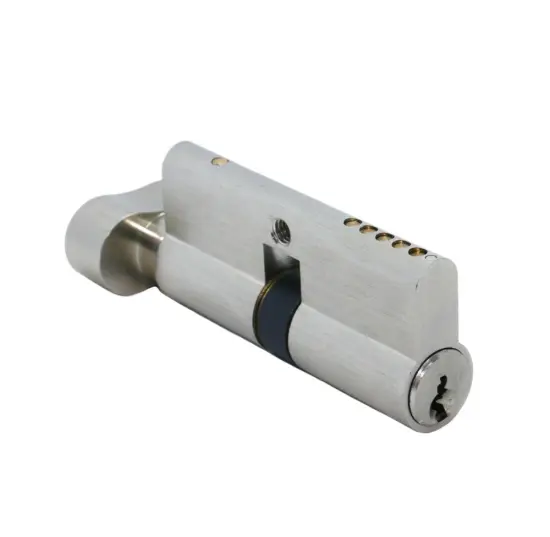 Half Euro profile brass lock cylinder with knob