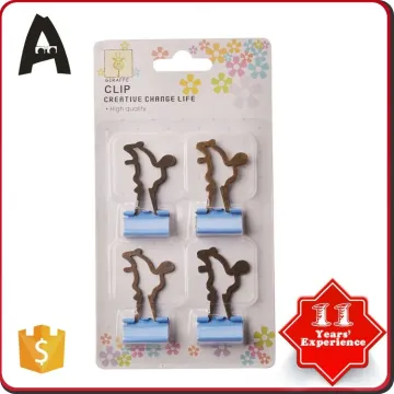 Hot selling factory directly golden heart shape mini binder clips