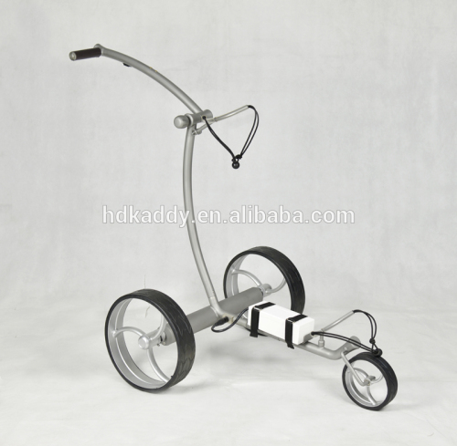 High quality intelligent electric golf trolley with tubular motors and down hill brake