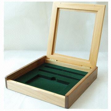 Wooden Gift Set Box, EVA with Green Velvet Inlay