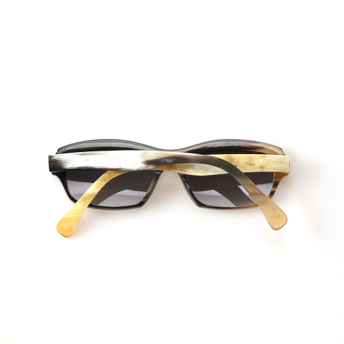 Black and White Buffalo Horn Sunglasses