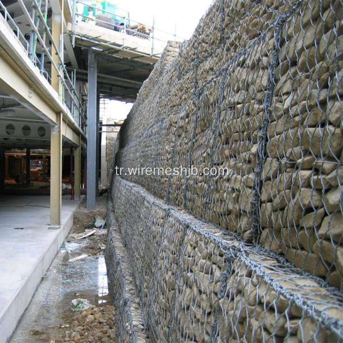 Sıcak Daldırma Galvaniz Altıgen Örgü Gabion Sepeti