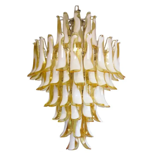 Custom Handmade Caramel Glass Chandelier for Living Room and Bedroom Decoration