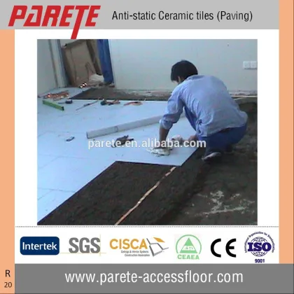 Anti static ceramic floor