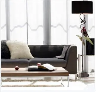 2017 modern black wrought iron floor lamp