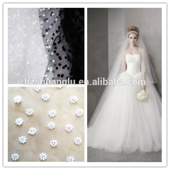 Wedding bridal beaded mesh fabric for home textiles