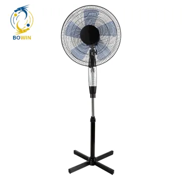 BOQI 16'' Fan Lamp Pedestal Fans Stand Portable Ventilador Solar