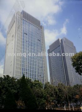 Semi hidden frame aluminium curtain wall